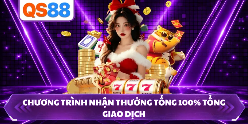 Chương trình nhận thưởng tổng 100% tổng giao dịch