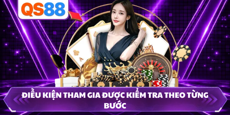 Điều kiện tham gia được kiểm tra theo từng bước